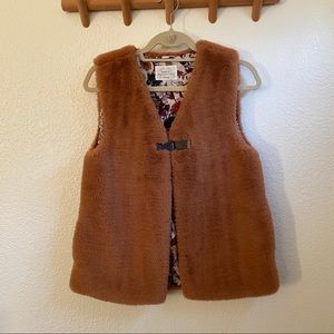 Zara girls faux fur vest
